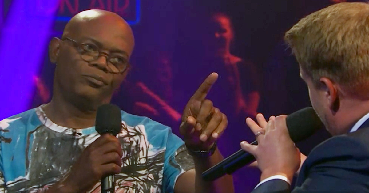 Samuel L. Jackson Battles James Corden In A Brand-New Drop The Mic - CBS.com